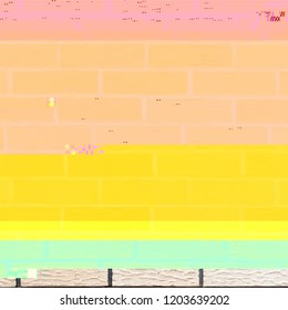 Abstract fantastic glitched background, vector geometric monitor error pattern. Cyber hacker attack theme creative design template. EPS10 vector.