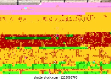 Abstract fantastic glitched background, vector geometric pattern. EPS10 vector.
