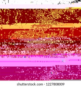 Abstract fantastic glitched background, vector geometric pattern. EPS10 vector.