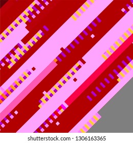 Abstract fantastic glitched background, vector geometric diagonal monitor error pattern. EPS10 vector. 