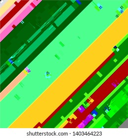 Abstract fantastic glitched background, vector geometric diagonal monitor error pattern. EPS10 vector