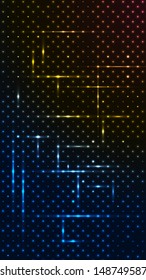 The abstract fantasy background with various colors stars and lines / fantasy background / abstract background