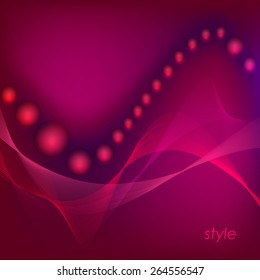 Abstract Fantasy Bright Background With Balls and lines.