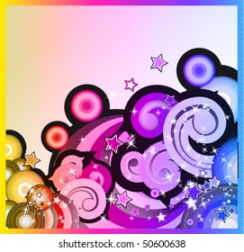 Resumen Fantasía burbuja fondo con efecto arco iris colorido