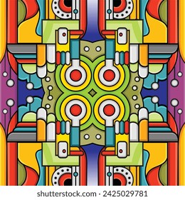 Abstract fantasy design concept with fullcolor vector