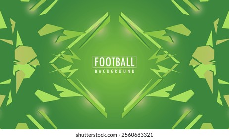 Abstract Fantasy football geometric pattern neon green background. design template suitable for sport background, football, game banner, olympic sport poster and wallpaper