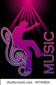 Abstract fantasy music background,vector