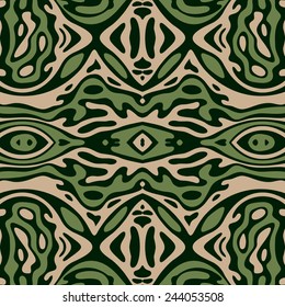 Abstract fantasy ornament. Seamless pattern.
