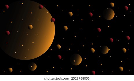 Abstract fantasy space vector illustration background design