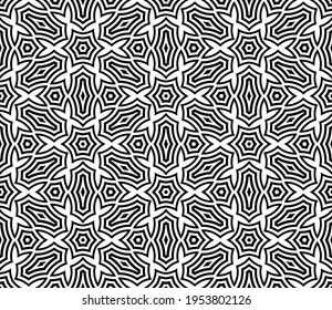 Abstract fantasy striped halftone ,thin line round shapes geometric seamless pattern. Creative mosaic, tile background.