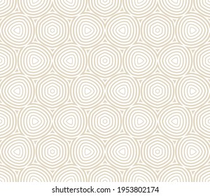 Abstract fantasy striped halftone ,thin line round shapes geometric seamless pattern. Creative mosaic, tile background.