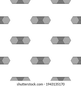 Abstract fantasy striped hexagon geometric seamless pattern. Creative mosaic, tile background.