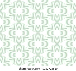 Abstract fantasy striped thin line round geometric seamless pattern. Creative mosaic, tile background.