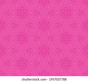 Abstract fantasy striped thin line round geometric seamless pattern. Creative mosaic, tile background.