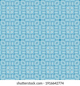 Abstract fantasy thin line hexagon, triangle geometric seamless pattern. Creative mosaic, tile background. 