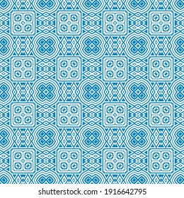 Abstract fantasy thin line hexagon, triangle geometric seamless pattern. Creative mosaic, tile background. 