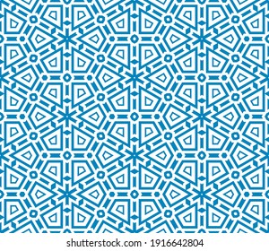 Resumen de fantasía hexágono de línea delgada, triángulo de patrón geométrico sin costura. Mosaico creativo, fondo de azulejos. 