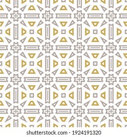 Abstract fantasy thin line hexagon, triangle geometric seamless pattern. Creative mosaic, tile background.