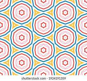 Abstrakte Fantasy dünne Linie Hexagon, Dreieck geometrische nahtlose Muster. Kreatives Mosaik, Fliesenhintergrund.