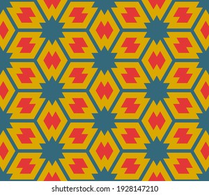 Abstrakte Fantasy dünne Linie Hexagon, Dreieck geometrische nahtlose Muster. Kreatives Mosaik, Fliesenhintergrund.