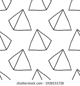 Abstract fantasy thin line volume geometric seamless pattern. Creative mosaic, tile background.