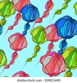 Abstract fantasy. Vector seamless pattern