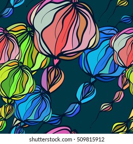 Abstract fantasy. Vector seamless pattern