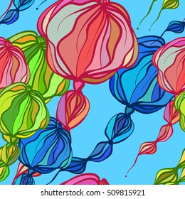 Abstract fantasy. Vector seamless pattern