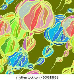 Abstract fantasy. Vector seamless pattern