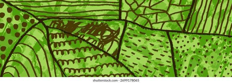 Textura Abstractas del campo de la granja con el modelo superior de la plantación para el fondo de la agricultura. Antecedentes de los Sitios web de agronegocios y proyectos ecológicos