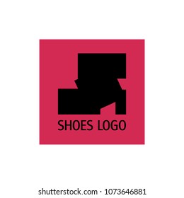 Abstract fashion emblem, icon. Vector women shoe. Modern logo template, boutique decoration. Design of the boot. Shopping concept.