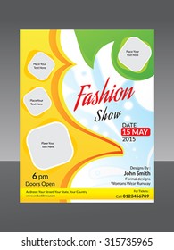 abstract fashion flyer template vector illustration