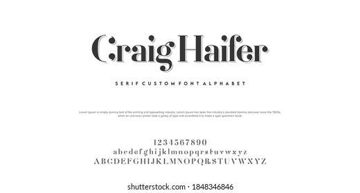 Abstract Fashion font alphabet. Minimal modern urban fonts for logo, brand etc. Typography typeface uppercase lowercase and number. vector illustration