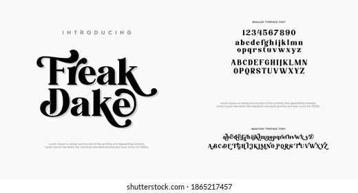 Abstract Fashion font alphabet. Minimal modern urban fonts for logo, brand etc. Typography typeface uppercase lowercase and number. vector illustration - Shutterstock ID 1865217457