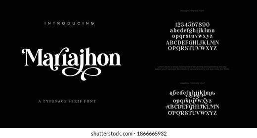 Abstract Fashion font alphabet. Minimal modern urban fonts for logo, brand etc. Typography typeface uppercase lowercase and number. vector illustration - Shutterstock ID 1866665932