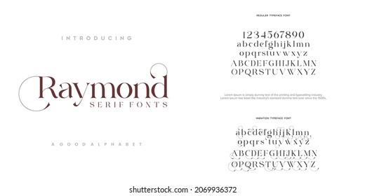 Abstract Fashion font alphabet. Minimal modern urban fonts for logo, brand etc. Typography typeface uppercase lowercase and number. vector illustration - Shutterstock ID 2069936372