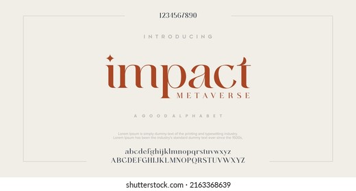 Abstract Fashion font alphabet. Minimal modern urban fonts for logo, brand etc. Typography typeface uppercase lowercase and number. vector illustration