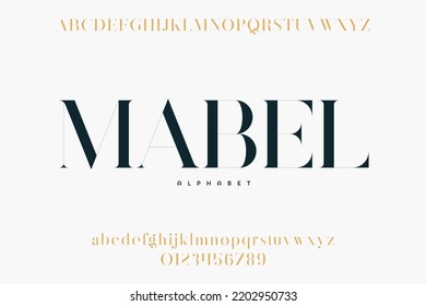 Abstract Fashion font alphabet. Minimal modern urban fonts for logo, brand etc. Typography typeface uppercase lowercase and number. vector illustration