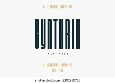 Abstract Fashion font alphabet. Minimal modern urban fonts for logo, brand etc. Typography typeface uppercase lowercase and number. vector illustration