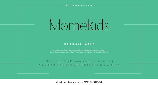 Abstract Fashion font alphabet. Minimal modern urban fonts for logo, brand etc. Typography typeface uppercase lowercase and number. vector illustration