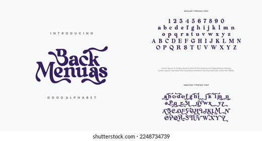 Abstract Fashion font alphabet. Minimal modern urban fonts for logo, brand etc. Typography typeface uppercase lowercase and number. vector illustration