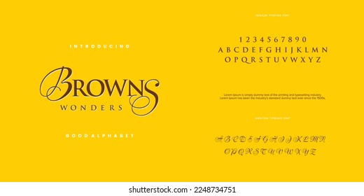 Abstract Fashion font alphabet. Minimal modern urban fonts for logo, brand etc. Typography typeface uppercase lowercase and number. vector illustration
