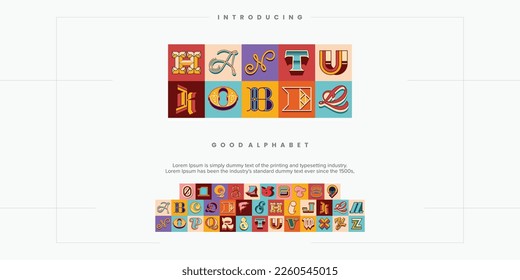 Abstract Fashion font alphabet. Minimal modern urban fonts for logo, brand etc. Typography typeface uppercase lowercase and number. vector illustration