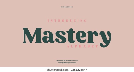 Abstract Fashion font alphabet. Minimal modern urban fonts for logo, brand etc. Typography typeface uppercase lowercase and number. vector illustration