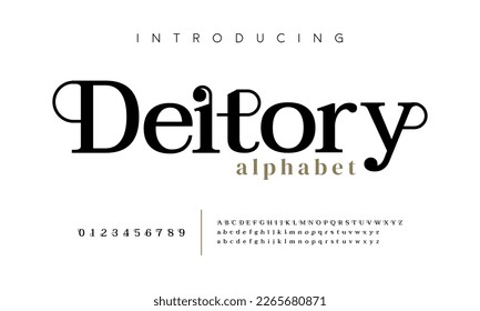 Abstract Fashion font alphabet. Minimal modern urban fonts for logo, brand etc. Typography typeface uppercase lowercase and number. vector illustration