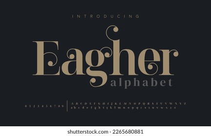 Abstract Fashion font alphabet. Minimal modern urban fonts for logo, brand etc. Typography typeface uppercase lowercase and number. vector illustration