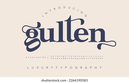 Resumen alfabeto de tipo de letra de moda. Fuentes urbanas modernas mínimas para logotipo, marca, etc. Tipografía tipo de letra mayúsculas minúsculas y número. ilustración vectorial