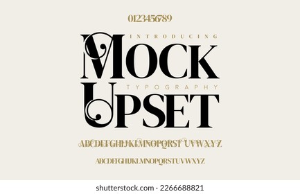 Abstract Fashion font alphabet. Minimal modern urban fonts for logo, brand etc. Typography typeface uppercase lowercase and number. vector illustration