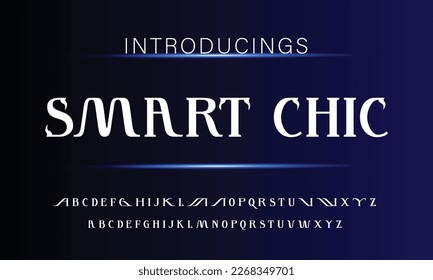 Abstract Fashion font alphabet. Minimal modern urban fonts for logo, brand etc. Typography typeface uppercase lowercase and number. vector illustration