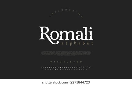 Abstract Fashion font alphabet. Minimal modern urban fonts for logo, brand etc. Typography typeface uppercase lowercase and number. vector illustration